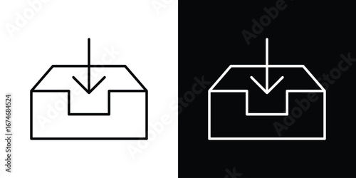Inbox icon. Isolated Line Icon.