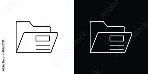 Folder icon. Isolated Line Icon.