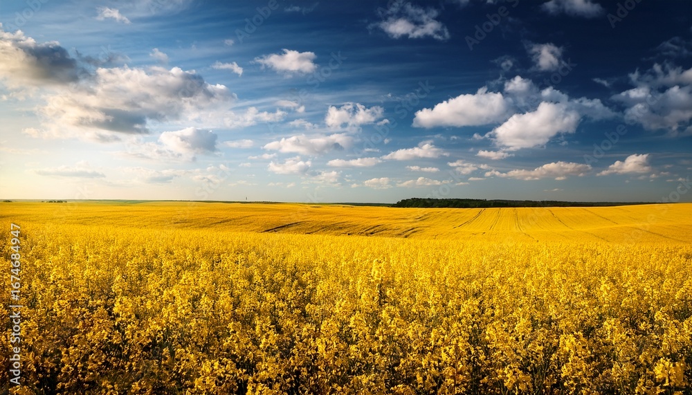 Fototapeta premium yellow field and sky