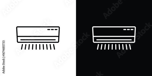 Air conditioner icon. Isolated Line Icon.