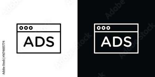 Ad icon. Isolated Line Icon.