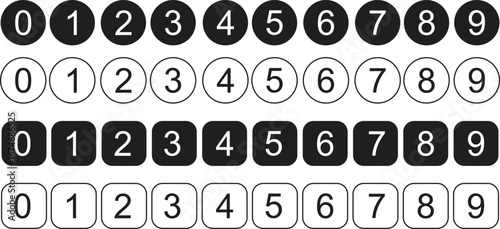 Vector set of number.