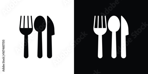 Utensils icon. filled flat sign for mobile concept and web