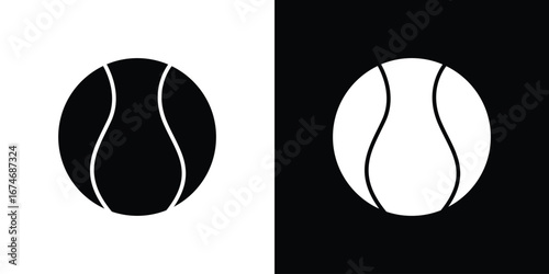 Tennis icon. filled flat sign for mobile concept and web