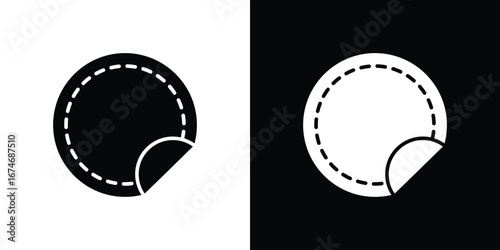 Sticker icon. filled flat sign for mobile concept and web
