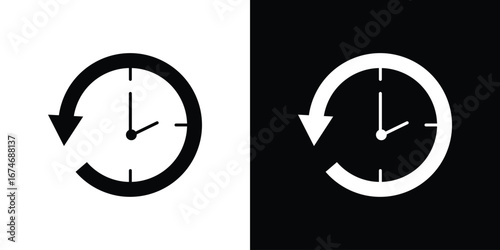 Past time icon. filled flat sign for mobile concept and web