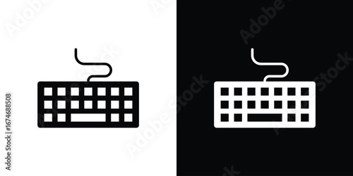 Keyboard icon. filled flat sign for mobile concept and web