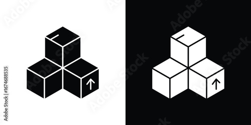 Inventory icon. filled flat sign for mobile concept and web