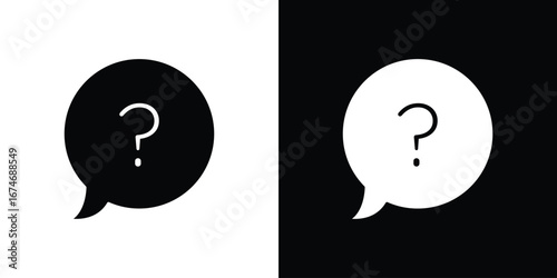 Interrogation icon. filled flat sign for mobile concept and web