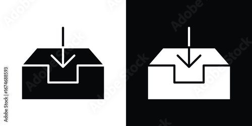 Inbox icon. filled flat sign for mobile concept and web