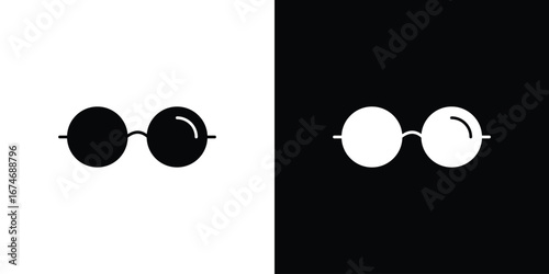 Glasses icon. filled flat sign for mobile concept and web