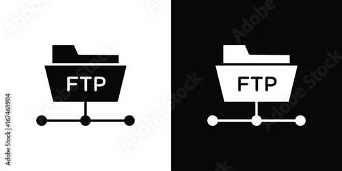 FTP icon. filled flat sign for mobile concept and web