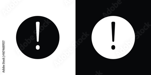 Exclamation interface icon. filled flat sign for mobile concept and web