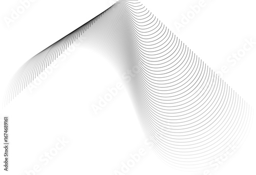 Thin flowing ribbons of contour lines weave and overlap, creating soft, airy motion with gradient transparency.