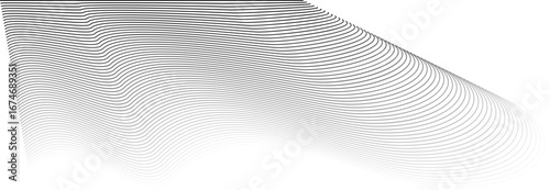 Freeform wave-like patterns with flowing contours and gradient opacity, producing an organic and rhythmic effect.