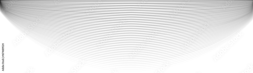 Fototapeta premium Subtle undulating waveforms create soft curved shapes with transparent gradient and fluid motion.