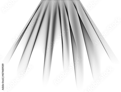 Curved contour lines gently sway, forming an organic structure with a dynamic flow of gradient opacity.
