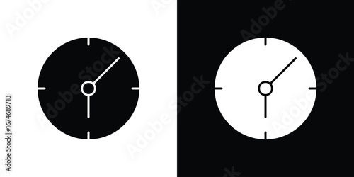 Clock icon. filled flat sign for mobile concept and web