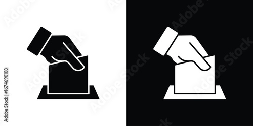 Ballot icon. filled flat sign for mobile concept and web