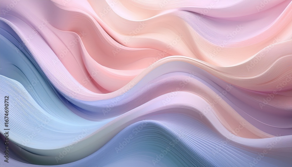 Obraz premium abstract wavy background in soft pastels with fluid motion and gentle transitions
