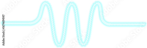 Delicate neon stroke with a hand-drawn feel, creating a soft but energetic electric effect.