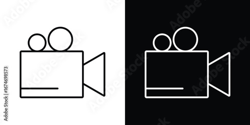 Video camera icon set. Logo eps 10