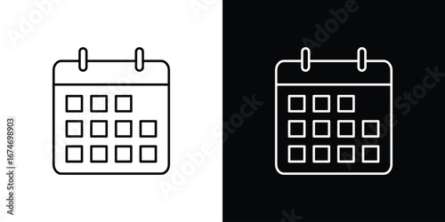 Calendar icon set. Logo eps 10