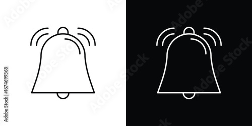 Bell ring icons for UI, apps, and websites