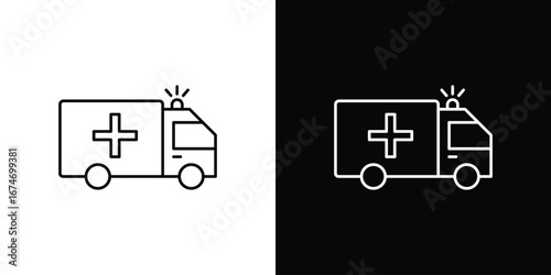 Ambulance icons for UI, apps, and websites