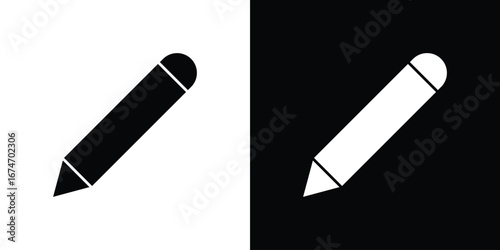 Pencil icon. filled flat sign for mobile concept and web
