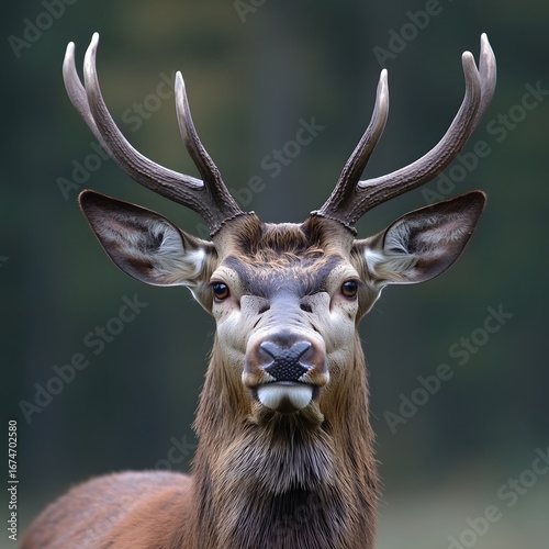 Majestic Red Deer Stag Portrait Closeup Wildlife Photography