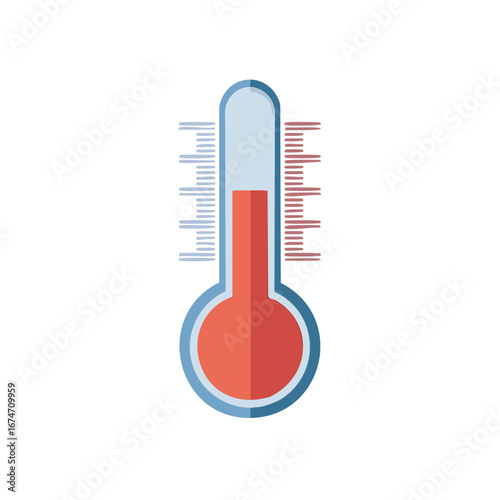 Thermometer Icon, Showing High Temperature, Concept for Heat, Vector Illustration
