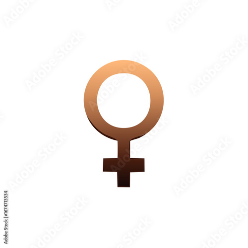 Gradient Female Gender Symbol Representation in Graphic Form