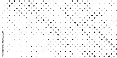 Horizontal halftone with grey rhombus pattern background. Vector Illustration.