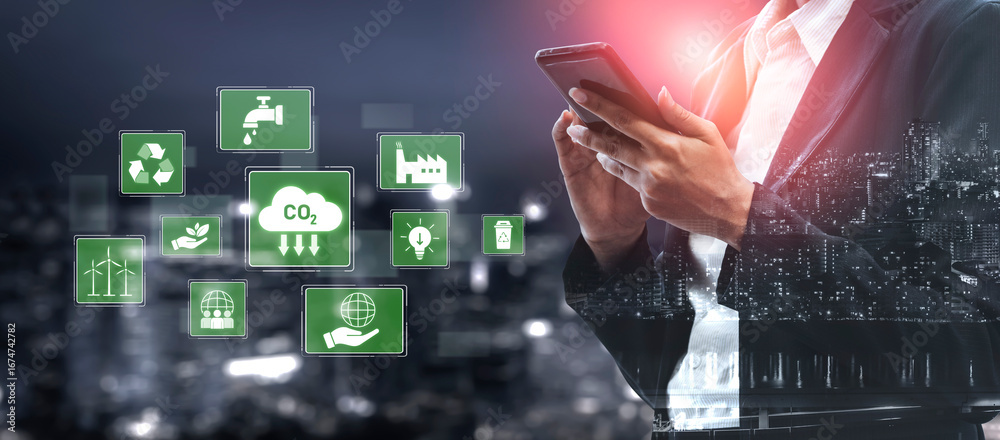 custom made wallpaper toronto digitalESG concept integrates environmental, social, and governance practices to promote sustainability, responsibility, and ethical business development Vouch