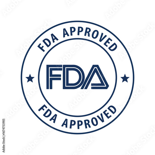 Fda approved stamp seal regulatory compliance health safety certification government approval