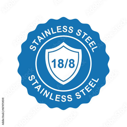 Stainless steel 18 8 emblem badge food grade metal seal quality assurance icon