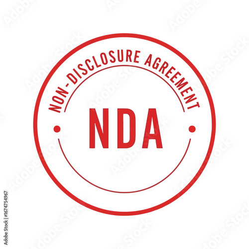 Nda non disclosure agreement seal stamp vector illustration confidentiality contract stamp legal document seal