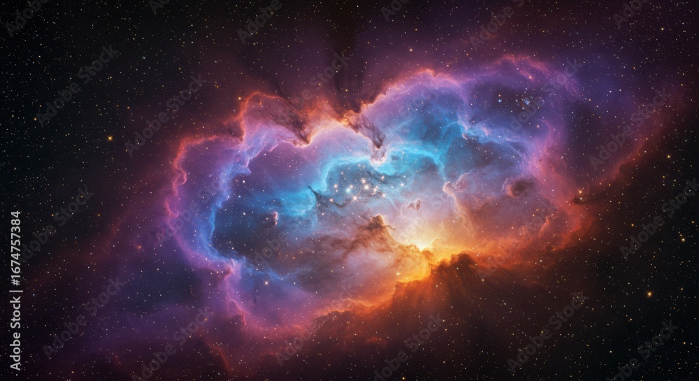 Obraz premium Abstract space art representing luminous cosmic cloud