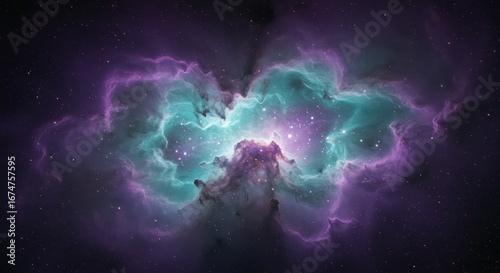 Cosmic star formation with vibrant colors and stars