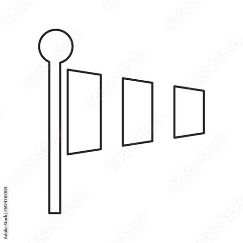 Wind weather symbol icon