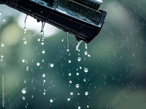 Raindrops on the Edge of a Roof