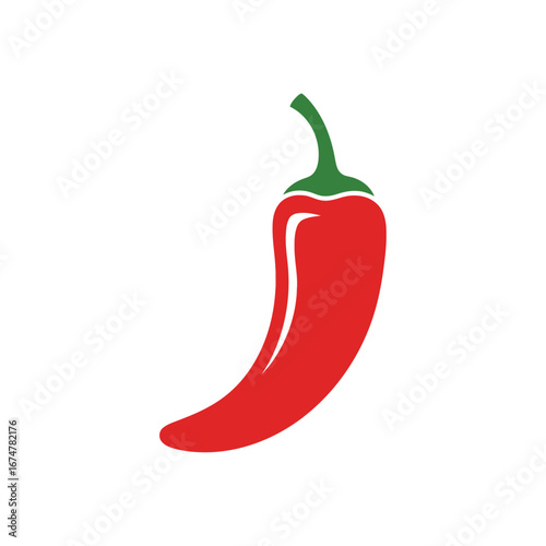 Red chili pepper illustration.