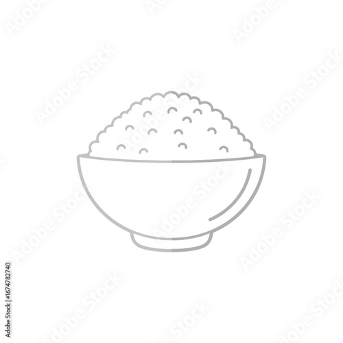A bowl of rice, a simple and healthy meal.