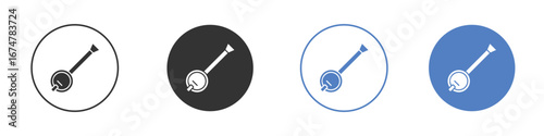 Banjo icon vector Logo Design Template