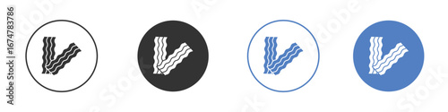 Bacon icon vector Logo Design Template
