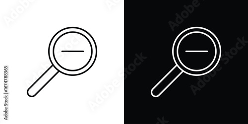Zoom out icon symbols. Simple pictograms for web sites and mobile app