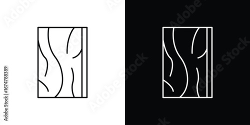Wood board icon symbols. Simple pictograms for web sites and mobile app