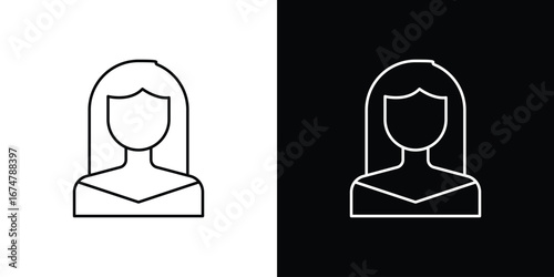 Woman icon symbols. Simple pictograms for web sites and mobile app