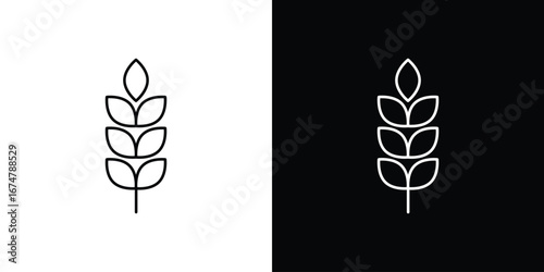 Wheat icon symbols. Simple pictograms for web sites and mobile app